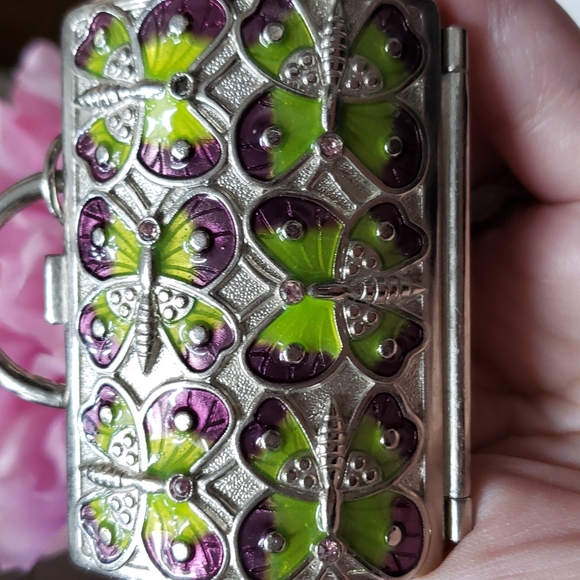 🌷🌷Judith Leiber Purse Box, Green Purple ButterflyNeiman Marcus🌷🌷 - Picture 8 of 10